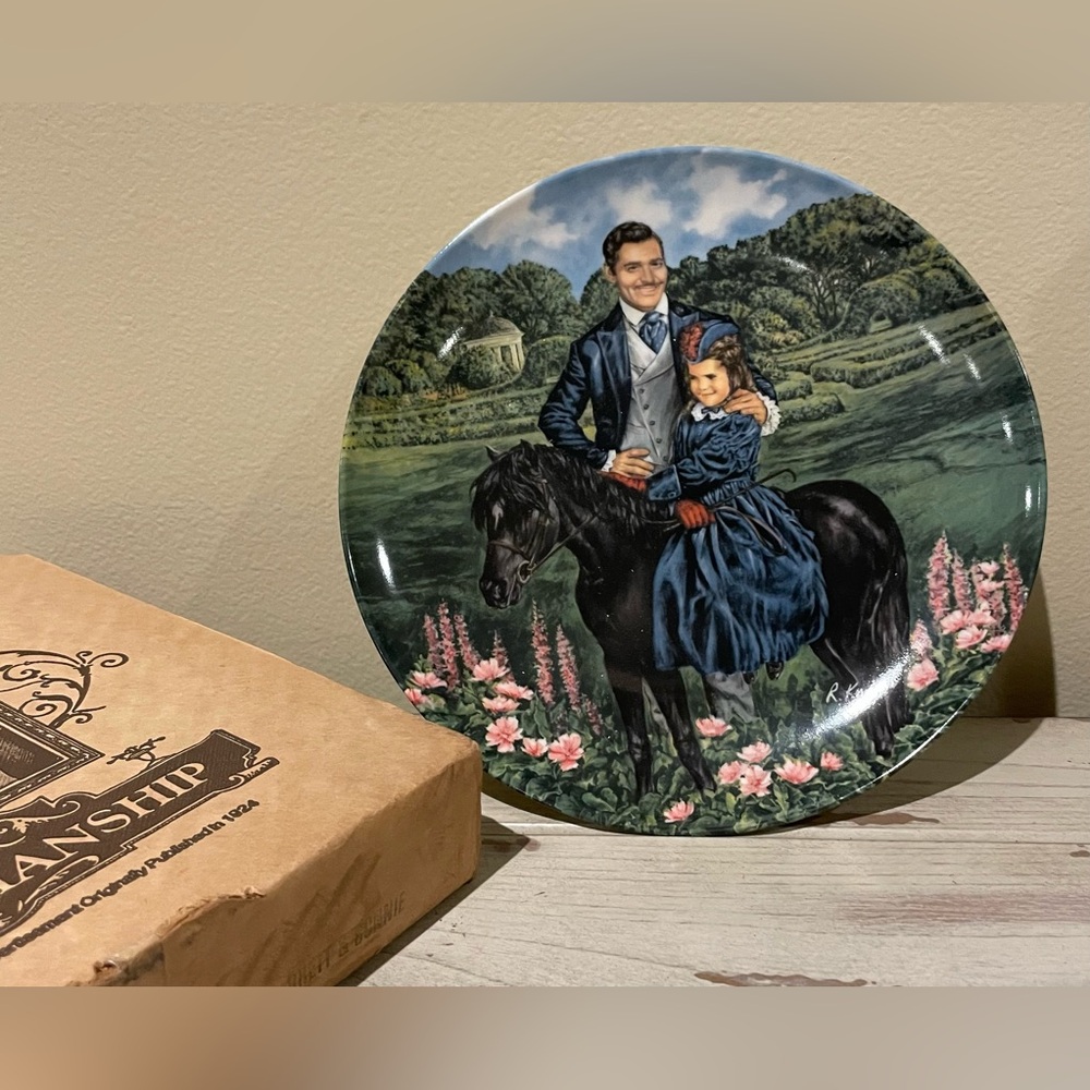 Vintage Gone With The Wind  "Bonnie & Rhett" Collector's Plate By Knowles #7298E